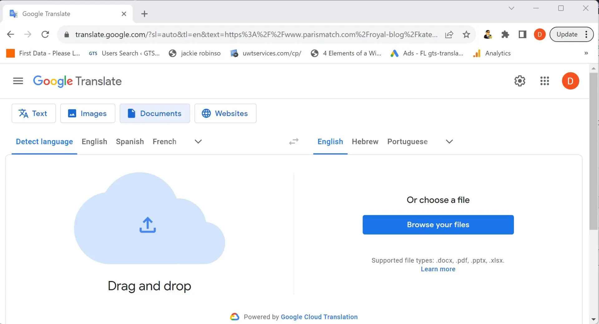 Google translate jpg file on sale